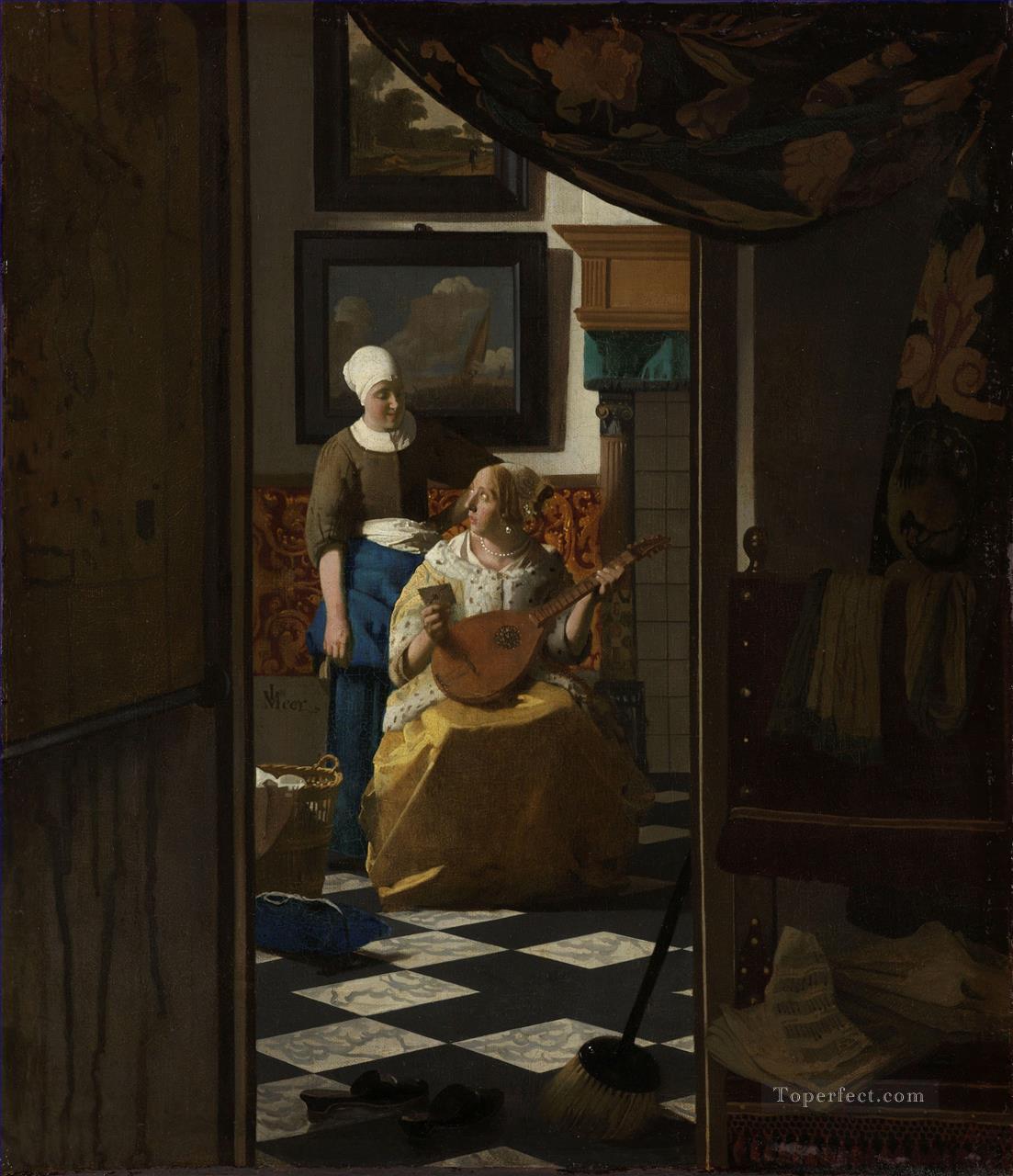 The Love Letter Baroque Johannes Vermeer Oil Paintings